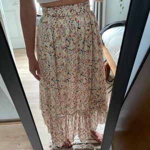 Free People Floral Maxi Skirt
